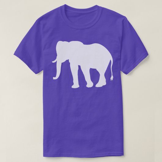 T-shirt Silhouette Eléphant Blanc Zoologiste Monde Eléphan (Design devant)