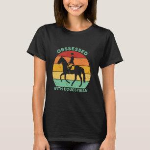 T-shirt Silhouette équestre rétro - Obsédé par