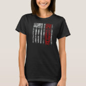 T-shirt Silhouette Fuse Cutout American Flag Lineman  1 (Devant)
