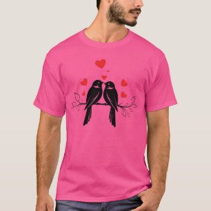 T-shirt Silhouette Inséparable avec Coeurs flottants - Rom