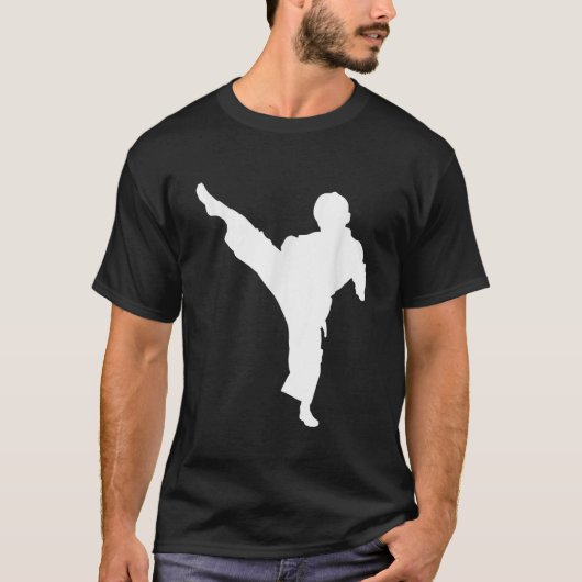 T-shirt Silhouette Karate Fighter Shotokan Martial Arts Ta (Devant)