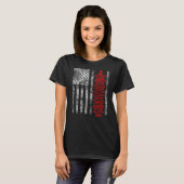 T-shirt Silhouette Lightning Arrester American Flag Linema (Devant entier)