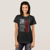 T-shirt Silhouette Lightning Arrester American Flag Linema (Devant entier)