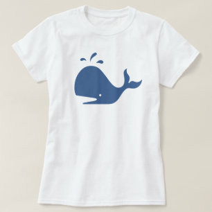 T-shirt Silhouette minimaliste en silhouette de baleine bl