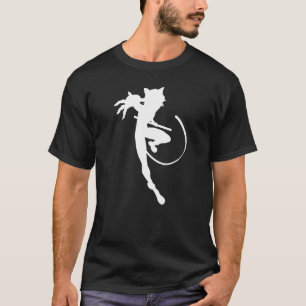 T-shirt Silhouette Miraculeuse Chat Noir Griffes Dehors (B