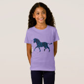 T-Shirt Silhouette noir et bleu Zebra (Devant entier)