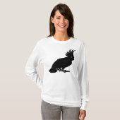 T-shirt Silhouette noire de cacatoès (Devant entier)