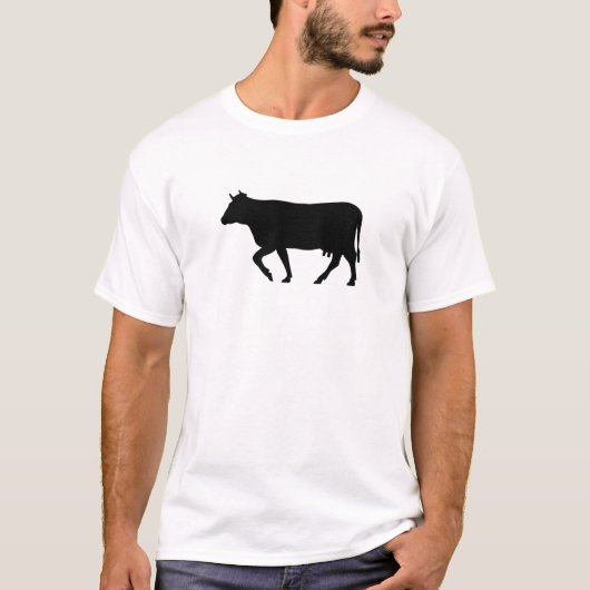T-shirt Silhouette noire de vache (Devant)