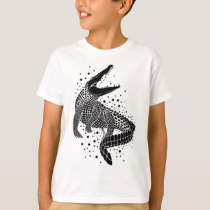T-shirt Silhouette noire d'un crocodile