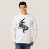 T-shirt Silhouette noire d'un crocodile (Devant entier)