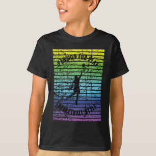 T-shirt Silhouette Noire D'Un Joueur De Basket Contre