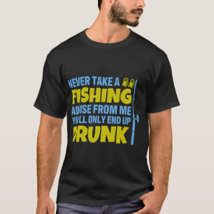 T-shirt Silhouette noire d'un pêcheur sur le fond