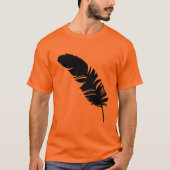 T-shirt Silhouette noire en plume d'aigle (Devant)
