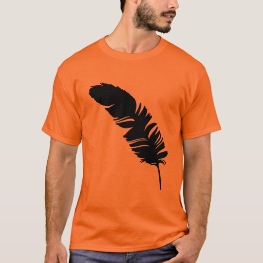 T-shirt Silhouette noire en plume d'aigle (Devant)