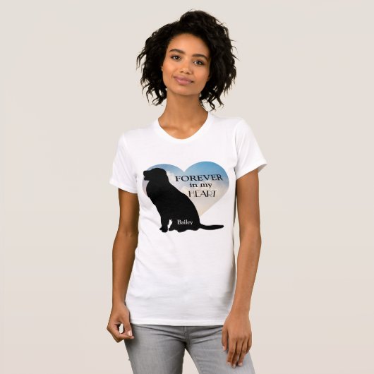 T-shirt Silhouette nommée faite sur commande commémorative (Devant entier)