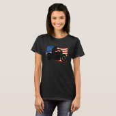 T-shirt Silhouette of a person riding a motorcycle with am (Devant entier)