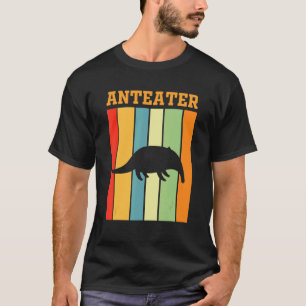 T-shirt Silhouette Ombre Anteater Dans Les Couleurs Rétro