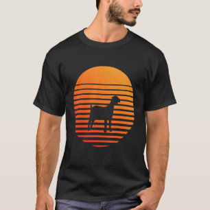 T-shirt Silhouette Ombre Chèvre Devant Un Soleil