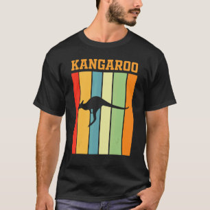 T-shirt Silhouette Ombre Kangourou Dans Les Couleurs Rétro