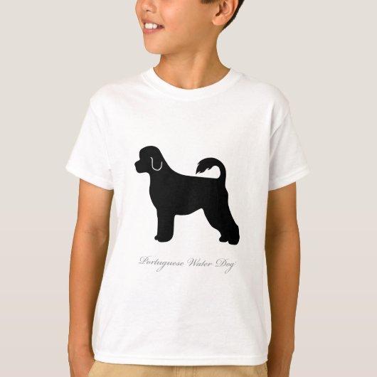 T-shirt Silhouette portugaise de chien d'eau (Devant)