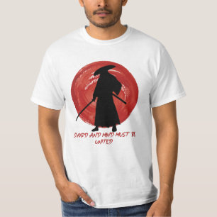 T-shirt Silhouette rétro Samurai - Citation de Samurai Min