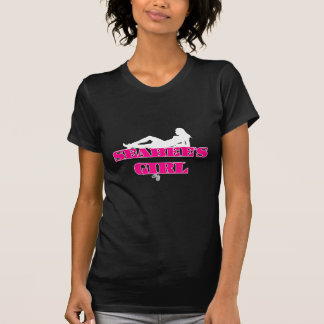 T-shirt Silhouette rose de fille de bataillons de