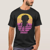 T-shirt Silhouette Sasquatch Sneaky Distressed Sunset Vapo (Devant)