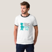 T-shirt Silhouette superbe de Teal de papa d'allergie (Devant entier)