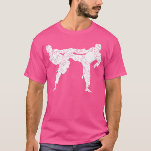 T-shirt Silhouette Taekwondo Combat Coréen Sparr