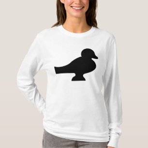 T-shirt Silhouette vintage noire d'oiseau