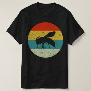 T-shirt silhouette vintage rétro de guêpe les années 70