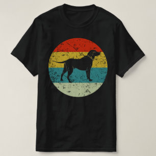 T-shirt silhouette vintage rétro du labrador les années 70