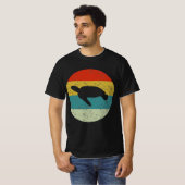 T-shirt silhouette vintage rétro les années 70 (Devant entier)