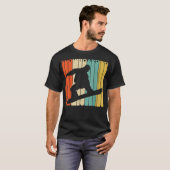 T-shirt Silhouette vintage Retro Snowboard (Devant entier)