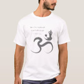 T-shirt Silhouette Zen Simple Yoga & Calligraphie Om/Aum (Devant)