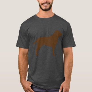 T-shirt Silhouettes d'ami Retriever Labrador au Chocolat