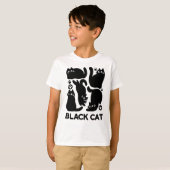 T-shirt Silhouettes de chat noir - Design Feline mignon (Devant entier)