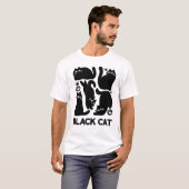 T-shirt Silhouettes de chat noir - Design Feline mignon (Devant entier)