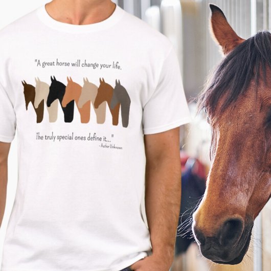 T-shirt Silhouettes de chevaux avec citation de chevaux