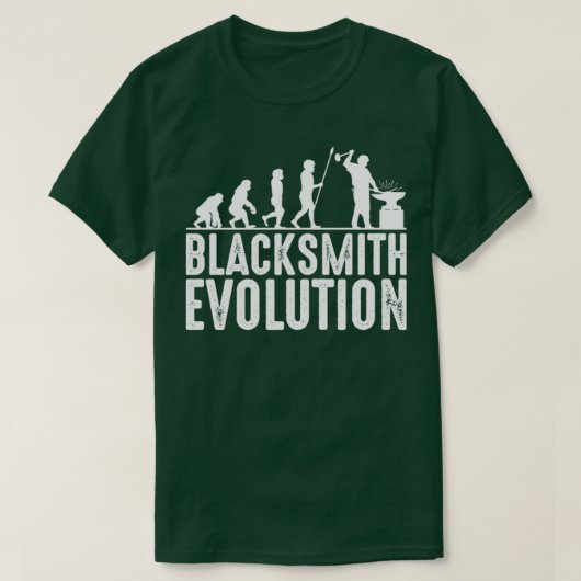 T-shirt Silhouettes de l'évolution forgeron (Design devant)