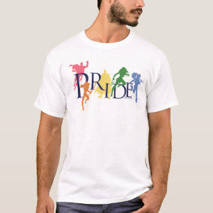 T-shirt Silhouettes de personnage de la Ligue de la Justic