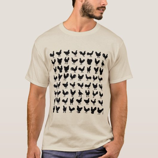T-shirt Silhouettes de poulet (Devant)
