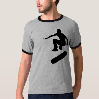 T-shirt silhouettes de skateboard.