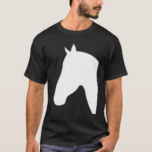 T-shirt Silhouettes De Tête De Cheval Chevaux Équitation É