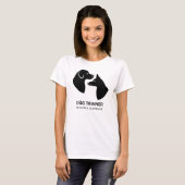 T-shirt Silhouettes de tête de chien noir mignonne - Entra (Devant entier)
