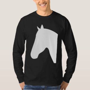 T-shirt Silhouettes De Têtes De Cheval Chevaux Équitation