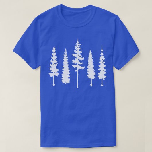 T-shirt Silhouettes des pins (Design devant)
