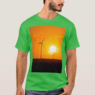 T-shirt Silhouettes des turbines éoliennes