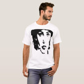 T-shirt Silhuette noire une femme visage partiellement obs (Devant entier)
