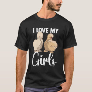T-shirt Silkie poulet animal soyeux poulet fille